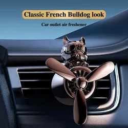 Car Fragrance Auto Air Freshener Cool Bulldog Pilot Rotating Propeller Air Outlet Perfume Flavoring 자동차 공기 청정기 Accessories