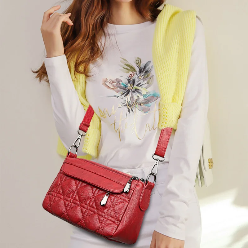 High Quality Soft Women Handbags Luxury Design Lady\'s Shoulder Crossbody Bags Female Purses and Handbags Messenger Bags
