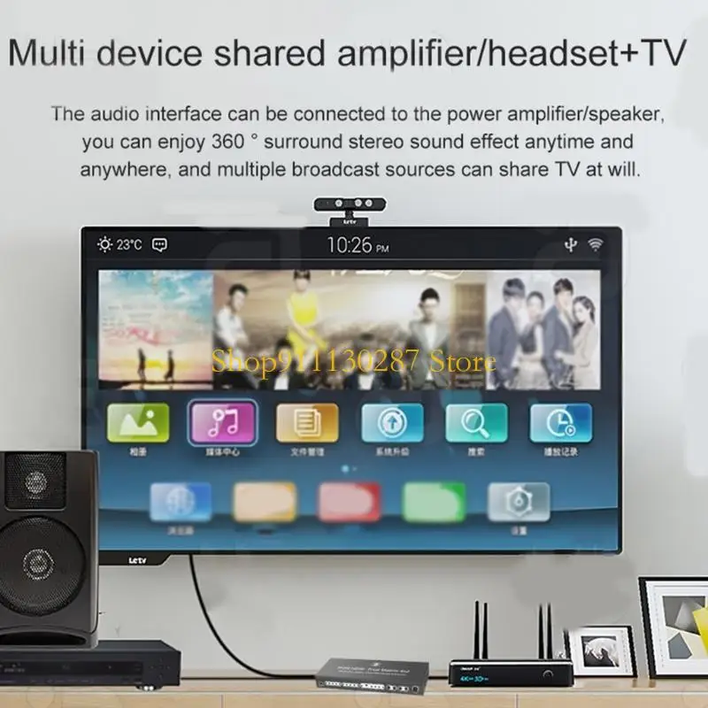 

J1HC 8K UltraHD HDR- HDMI-compatible True Matrix 4X2 HDMI2.1 Audio Switch Extractor 4K120Hz 8K@60Hz ARC-Audio Extractor Box