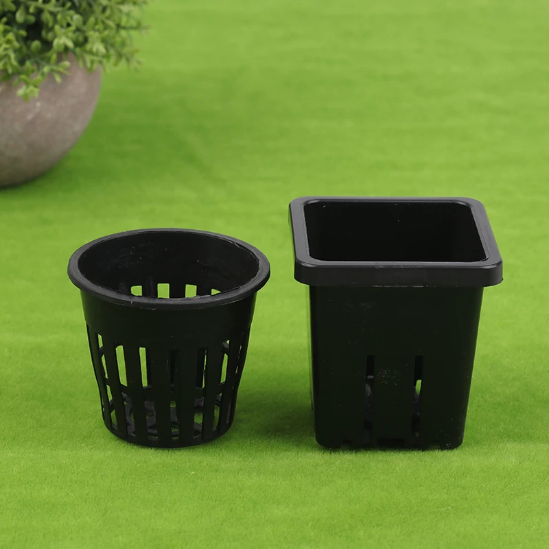 10Pcs Reusable Plastic Hydroponic Mesh Planting Basket Net Cover Seedling Cultivation Pot Hydroponics Garden Growing Supplies