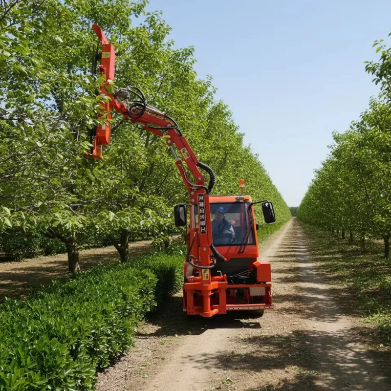 Automatic Diesel-Powered Self-Propelled Professional Heavy-Duty Hedge Trimmer Robot Adjustable Pole Remote Control Engine