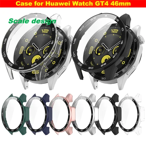 Funda de escala para Huawei Watch GT 4, 46mm, Protector de pantalla para relojes inteligentes para Huawei WATCH GT4, accesorios de carcasa