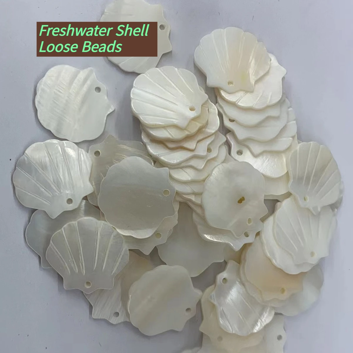 

10Pcs DIY Loose Shell Beads Natural Freshwater Shell Small Pendant 20x21mm For Jewelry Making DIY Chains Necklace Accessory