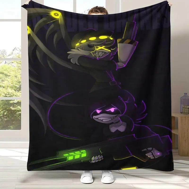 Murder Drones Uzi N Cyn Cartoon Flannel Throw Blanket,Cozy Warm Blanket for Bed,Sofa,Living Room,Picnic,Camping,Home Decor,Gift