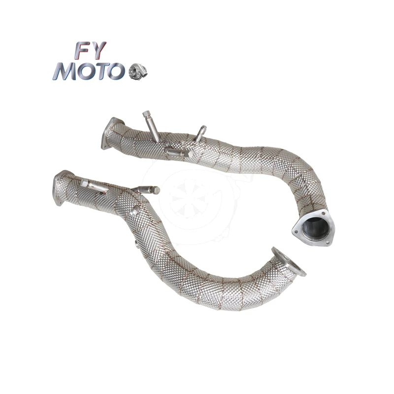 

Exhaust Downpipe for 2022+ Porsche 718 GT4 RS 4.0L With OPF with Heat Shield