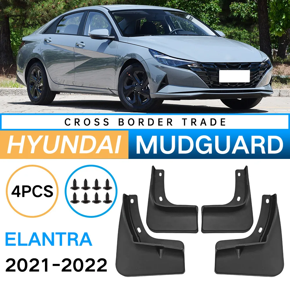 Car Exterior Modification Accessories for Hyundai Elantra 2021-2022 Mud Flaps Splash Guards Mudguards Fender Wheel Mud Flap