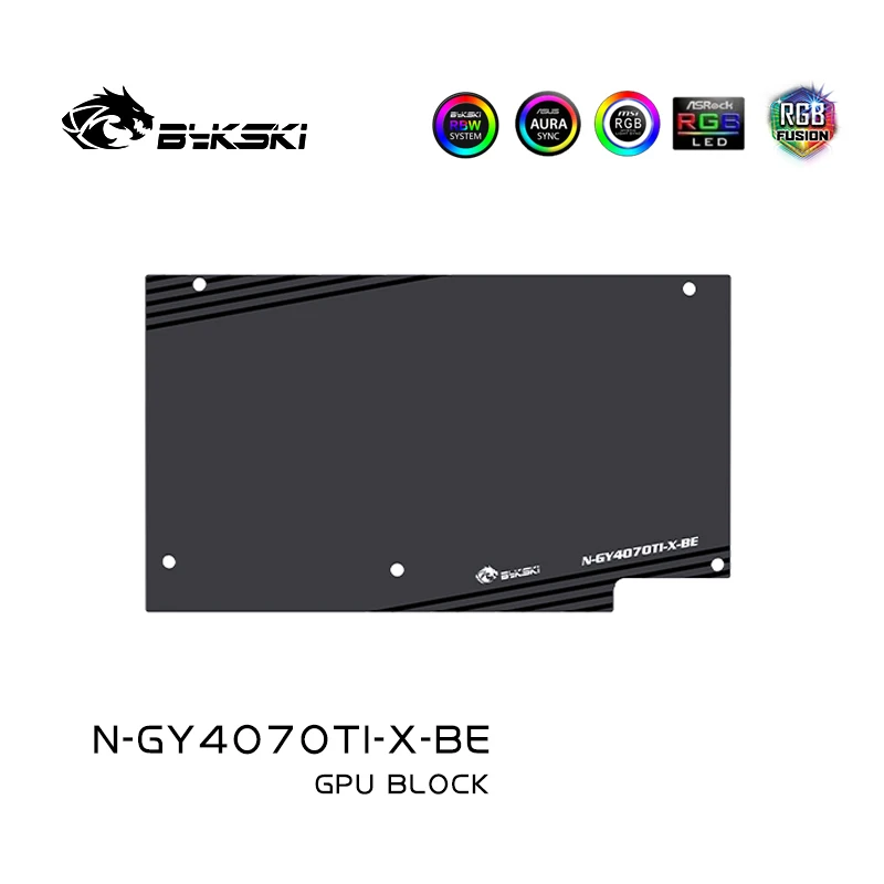 ชุดระบายความร้อนด้วยน้ำสำหรับการ์ดจอ Bykski สำหรับ GALAX GeForce RTX 4070 Ti, ชุดระบายความร้อนด้วยน้ำแบบกำหนดเองสำหรับการ์ดจอ, หม้อน้ำแบบครอบคลุมเต็มรูปแบบ