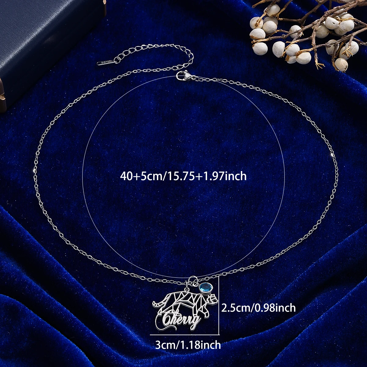 Hollow Fold Line Animal Tiger Cat Personalized Name Necklace Customized Pendant Clavicle Choker Stainless Steel Gifts for Boy