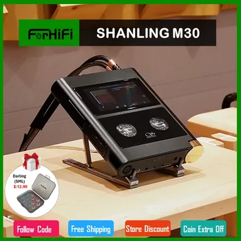 Shanling M30 AK4497EQ * 2 안드로이드 커스텀 무선 모듈러, HiFi 고해상도 오디오, 데스크탑 스트리밍 플레이어, MP3, WiFi, DSD512, 32 비트, 768KHz