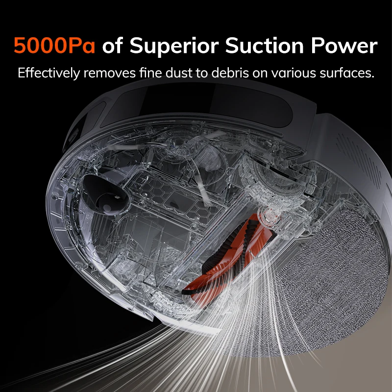 ILIFE V20 Robot Vacuum Cleaner, 5000Pa suction, SOF LiDAR Smart Navigation, APP Control, Customizable cleaning, Self charging