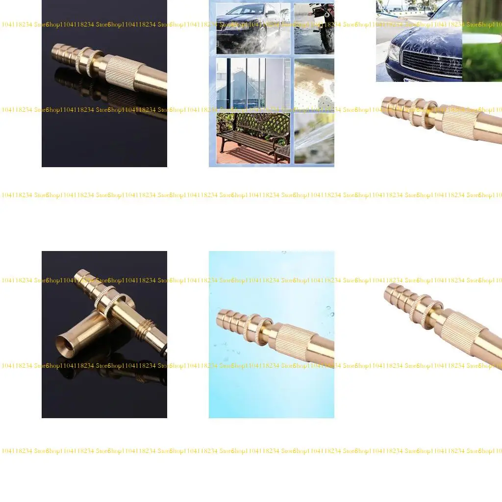 

P9FB Brass Hose Nozzle High Pressure Garden Hose Nozzle Heavy Duty Water for Garden Hose Washing for Cars Cleaning