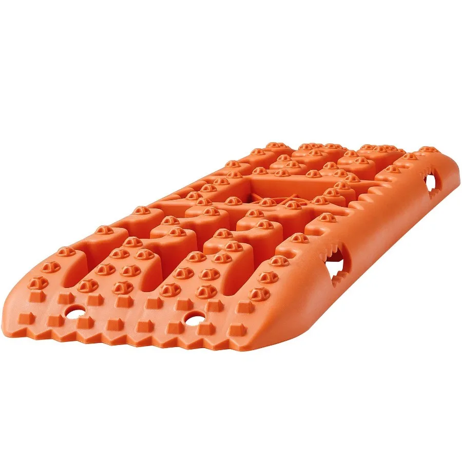 2PCS Traction Boards with PP for Mud Snow Sand Storage Bag Long Orange