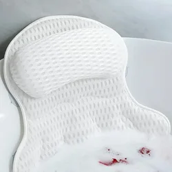 3D Bathtub Pillow for Tub Non-slip Bath Pillow for Neck Back Support with Strong Suction Cups Soft Spa Bath Pillows