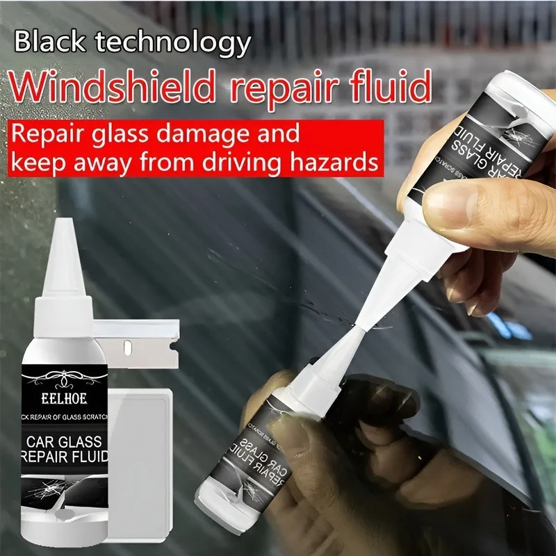 Windshield Repair Kit  30 Ml Car Glass Repair Set Lasting Windshield Crack Repair Brightening Windshield Fluid Glass Scratch Cr