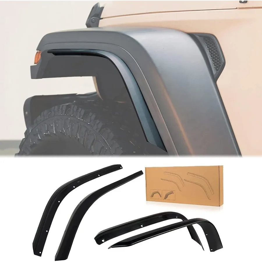 

Front Rear Fender Flares Compatible with 20182023 Jeep Wrangler JL JLU Unlimited Sahara OffRoad Wheel Flares Liner 4 PCS Not fi