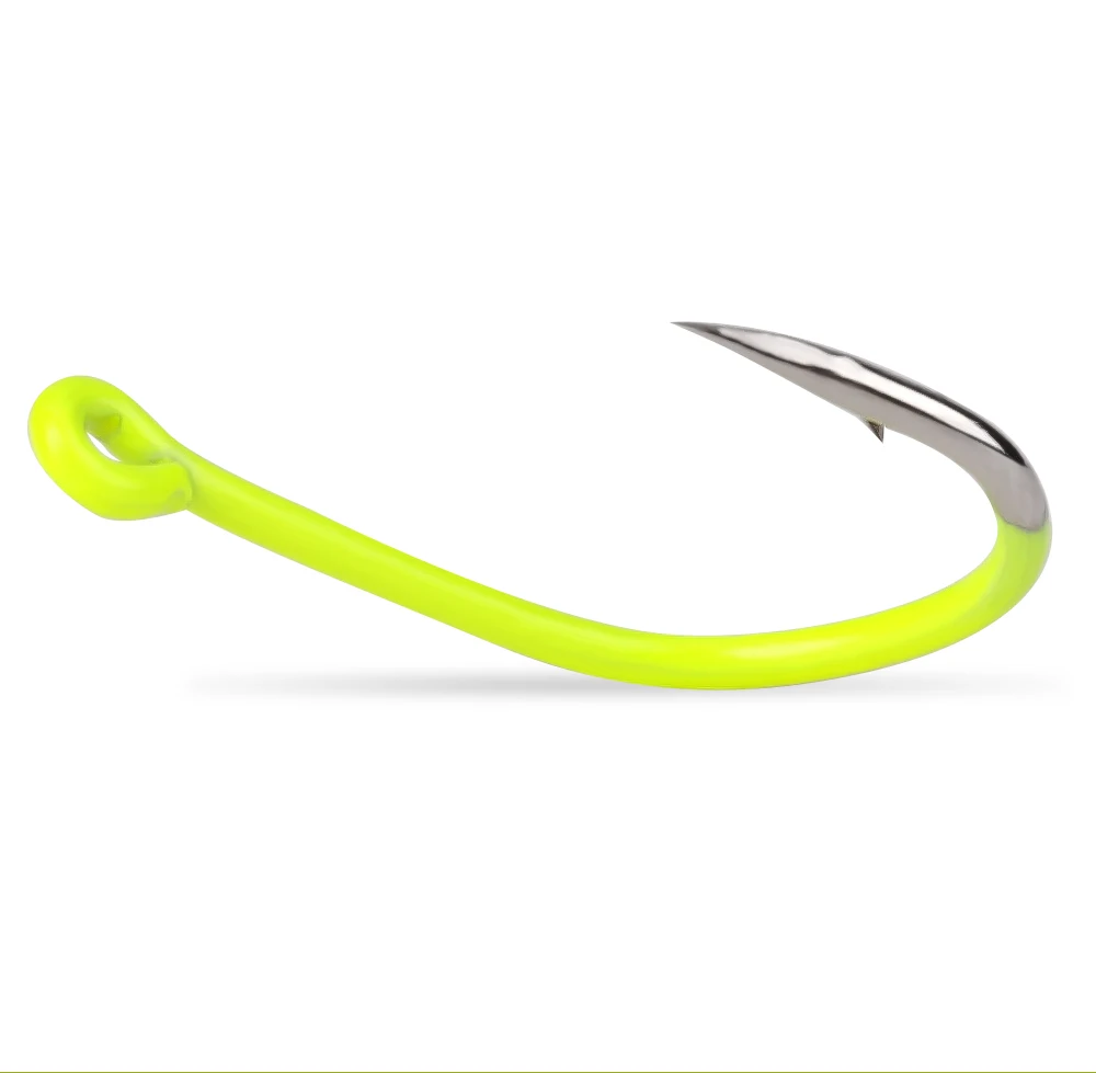 NGB 50PCS Sharp High-carbon Stahl Angelhaken Stacheldraht Fluoreszierende Angeln Langlebig Haken Fisch Getriebe Kampf Haken Mit Auge für Karpfen – Detail 7