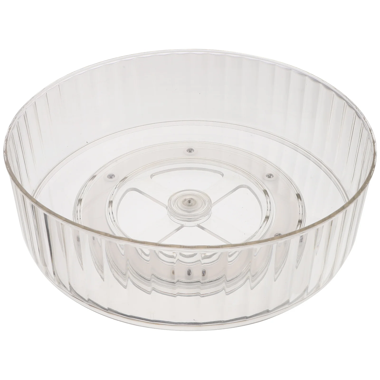 Rotating Storage Tray Transparent Stackable Kitchen Bathroom Organizer Rack For Sundries Condiments Makeup Countertop