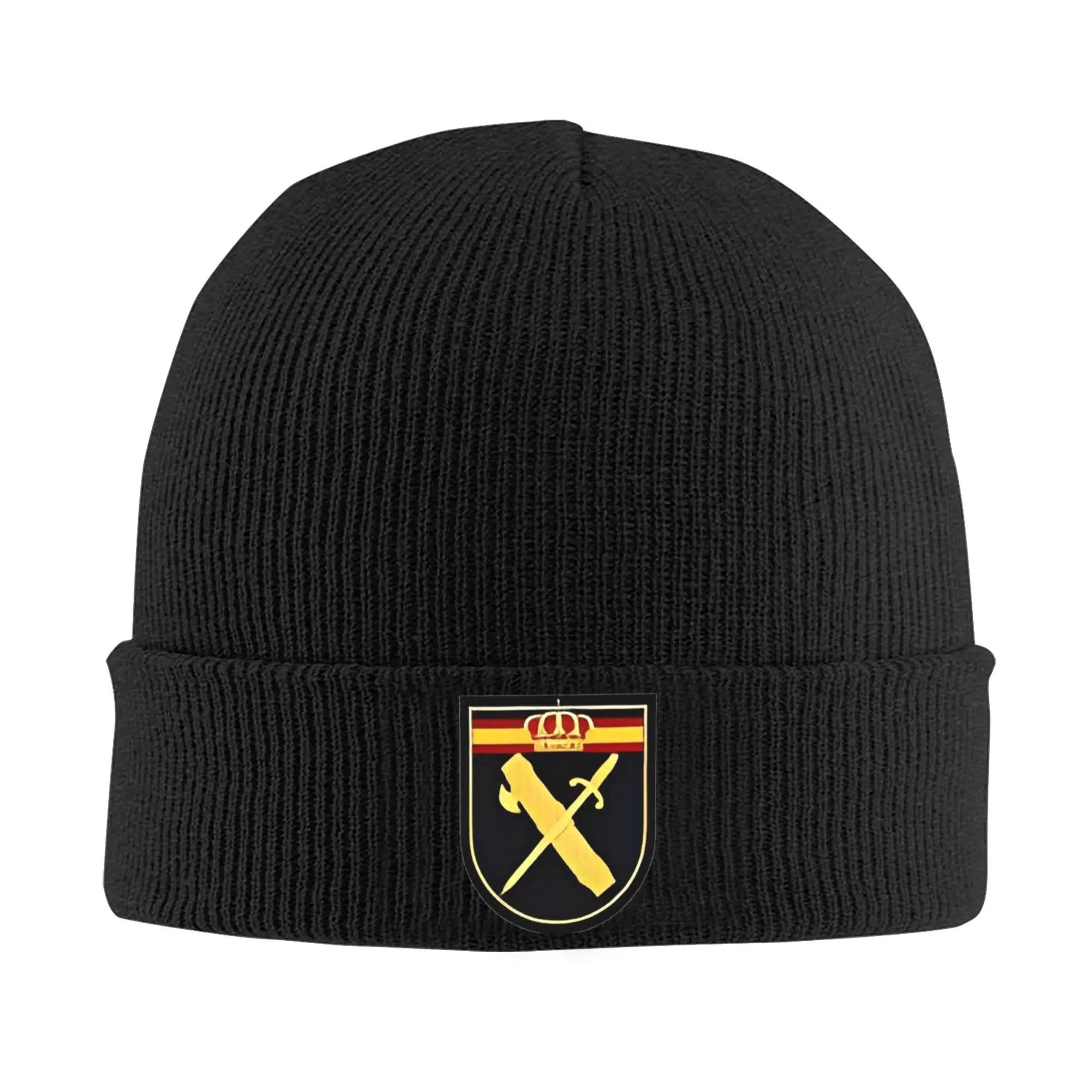 Civil Guard Patch Drawing Spain Hats Autumn Winter Skullies Beanies Ski  Cap Men Women Acrylic Knitted Caps