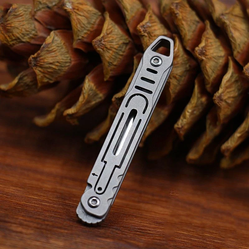 Outdoor EDC Stainless Steel Portable Art Knife Mini Folding Sharp Multifunctional Keychain Cutting Tools