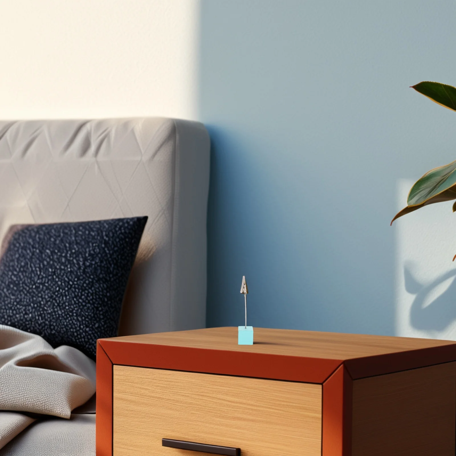 4 Pcs Memo Folder Menu Card Holder Clip Photo Holders Place Desktop Note Stand Display Sky-blue