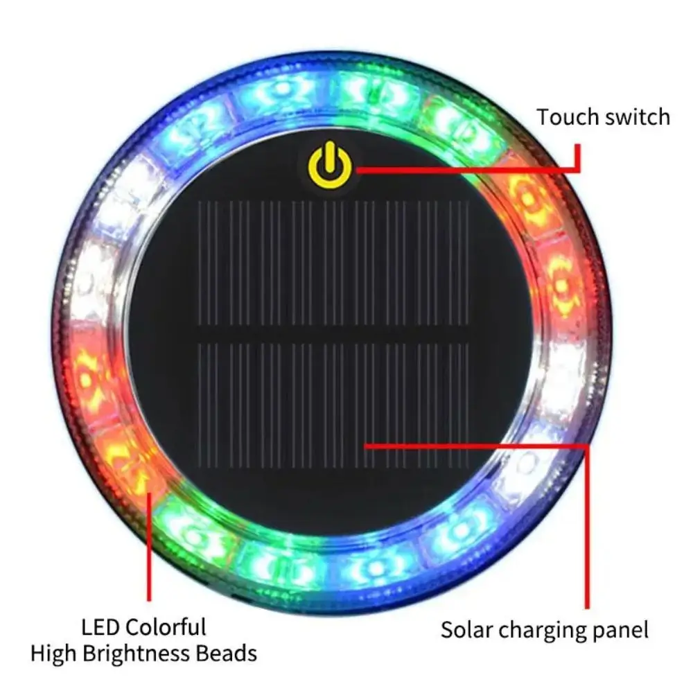 New Adjustable Solar Warning Light Touch Sensor Multi-Mode LED Strobe Light Shockproof No Wiring Car Warning Lamp Night Safety view 3