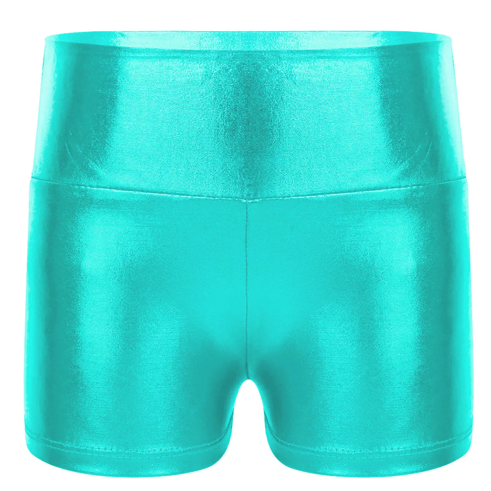 Kinder Mädchen Metallic Shiny Ballett Tanz Gymnastik Shorts Hosen Hohe Taille Fitness Workout Yoga Cheer Dancewear Activewear – Detail 13