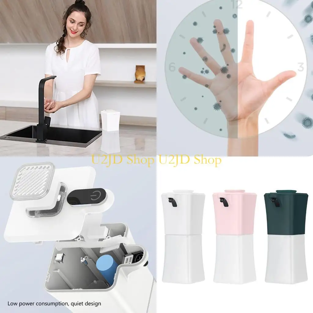 

U2JD Touchless Soap Dispenser,Electric Automatic Soap Dispenser Green Pink White