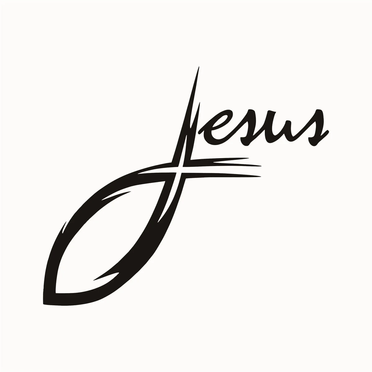 Jesus Ichthys Fish Cross Vinyl Decal Christian Faith Symbol Waterproof Window Door motorcycle helmet Styling Decoration Sticker