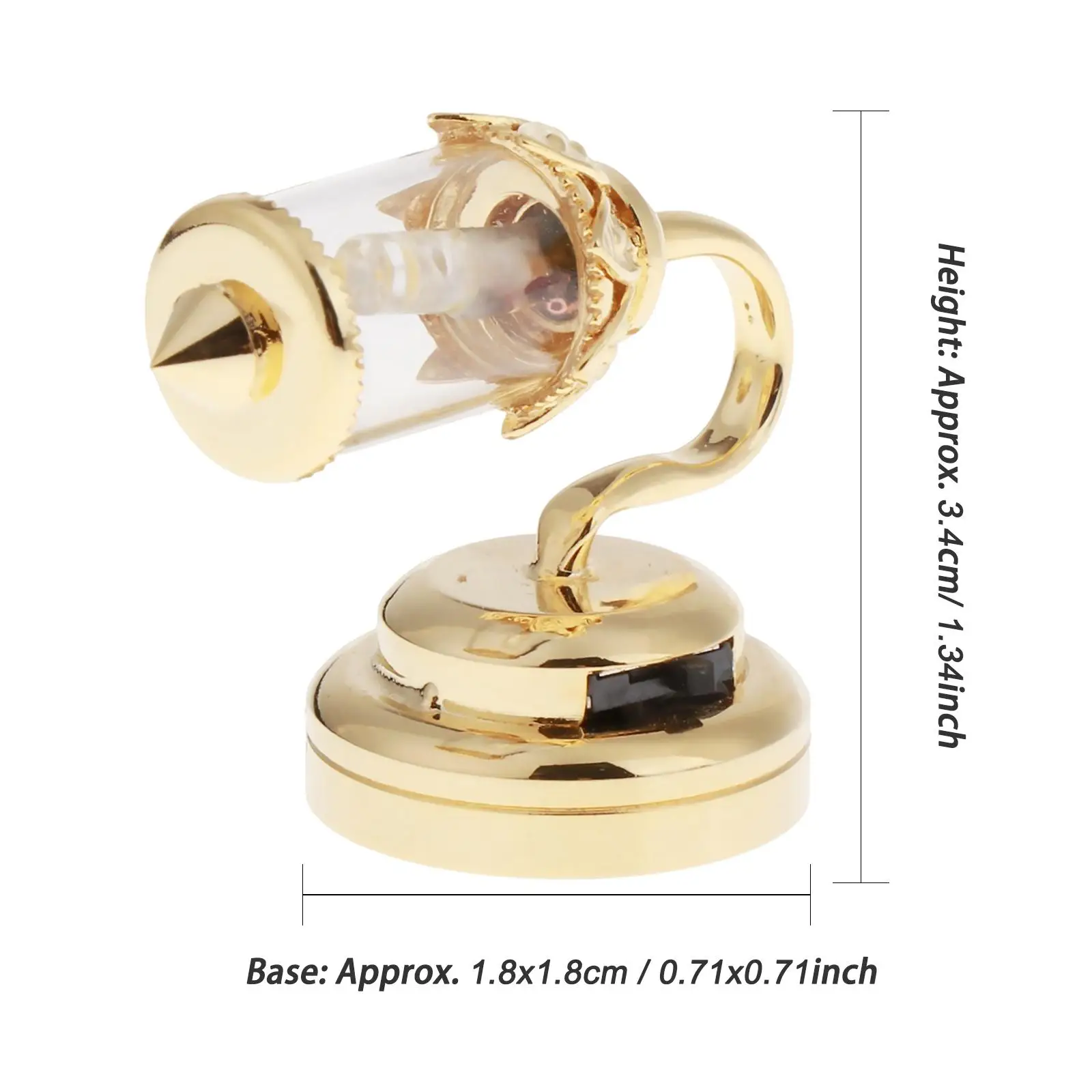 Decorazione della lampada con paralume trasparente in miniatura per casa delle bambole 1:12