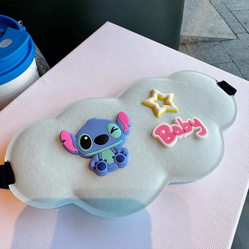 Miniso 디즈니 만화 3D 구름 수면 차광 아이 마스크 편안한 피부 친화적 인 기숙사 비행기 낮잠 눈 보호 베개