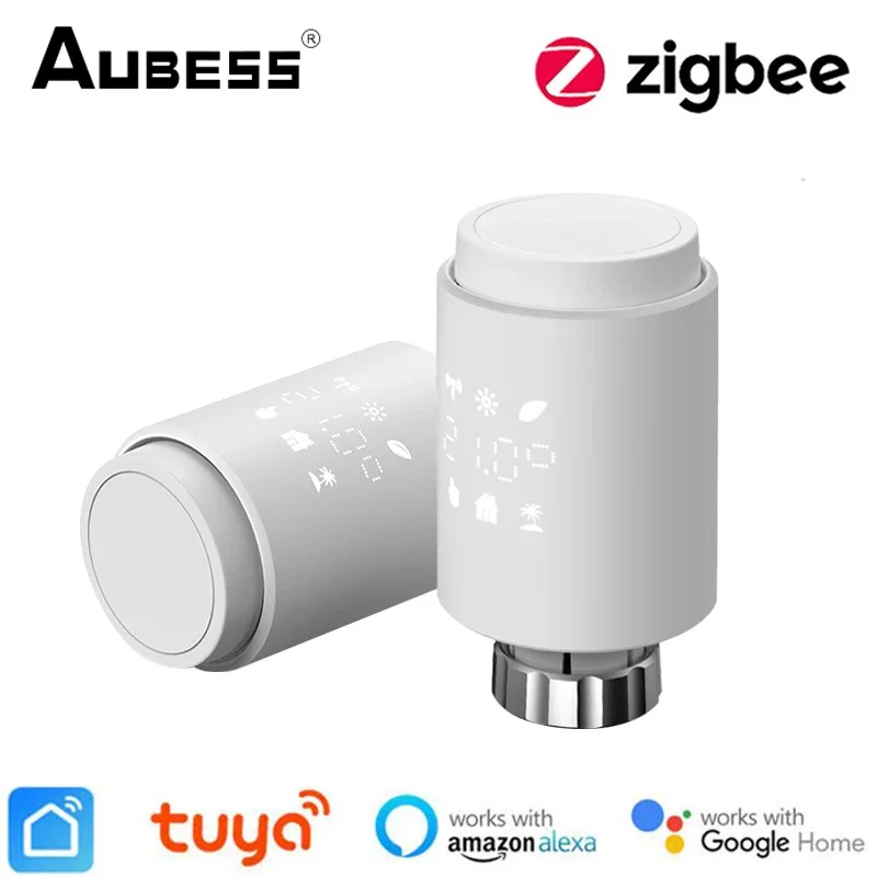 Tuya ZigBee TRV Smart Thermostat Radiator Actuator Valve Programmable Temperature Smart Life Controller Via Alexa Google Home