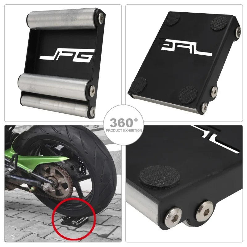Motorcycle Universal Chain Clean Durable Roller Ramp Lift Tire Wheel  Cleaning Stand Tire Wash Bracket Portable for Harley Honda