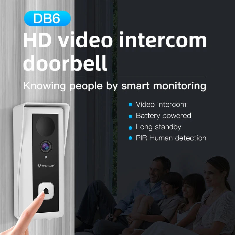 Vstarcam Video Doorbell Camera Wireless With Chime Battery 2MPHD Security Protection Two-way Talk PIR Human Detection Smart Home