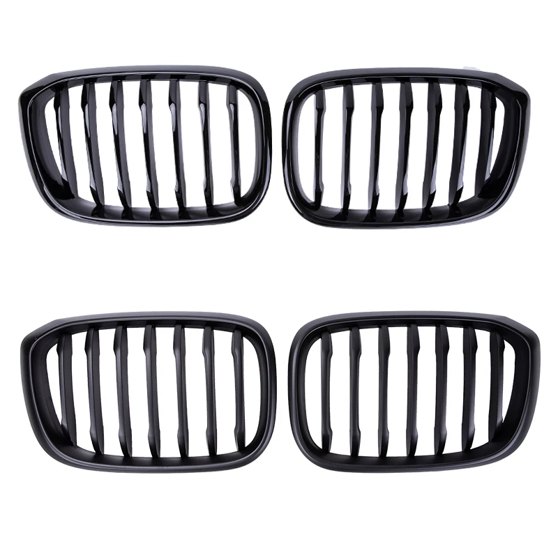 For BMW X4 X3 G01 G02 G08 2020 Auto Racing Grill Car Front Bumper Grilles Kidney Single Slat Grille Gloss Black ABS Accessories