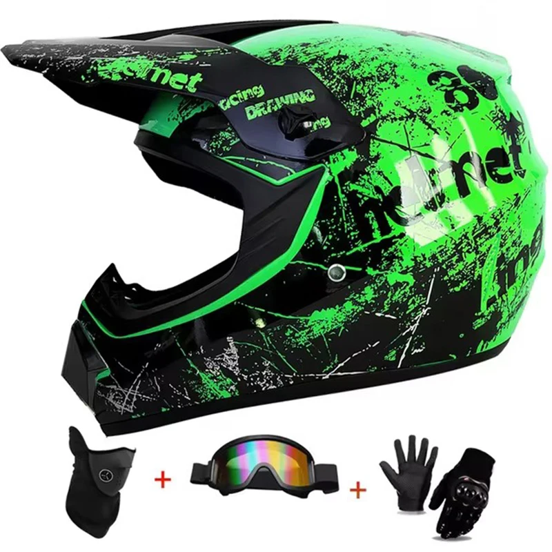 Motocross & Mountain Bike Helmet Set - Helmets for Off-Road, MTB, Dirt Bike Racing, and Speedframe Adventures