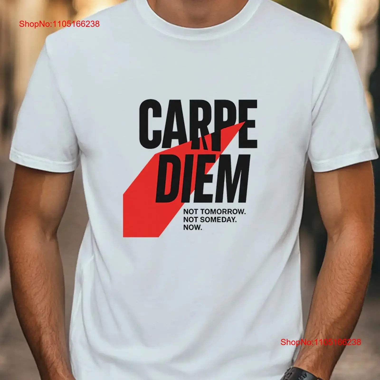 Carpe Diem T-shirt de motivation Seize the Day Act Now vintage lavé légèrement respirant vêtements de créateur graphique confortable