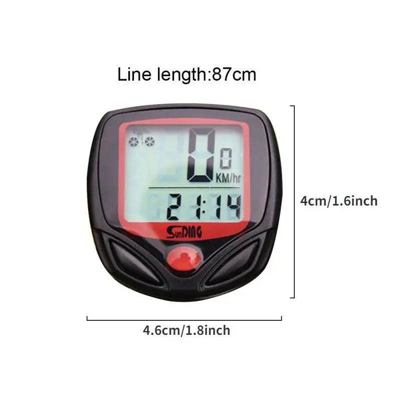 Bicycle Digital Computer Waterproof Large Screen Digital Bike Speedometer for Auto Riding Cycling Tracking