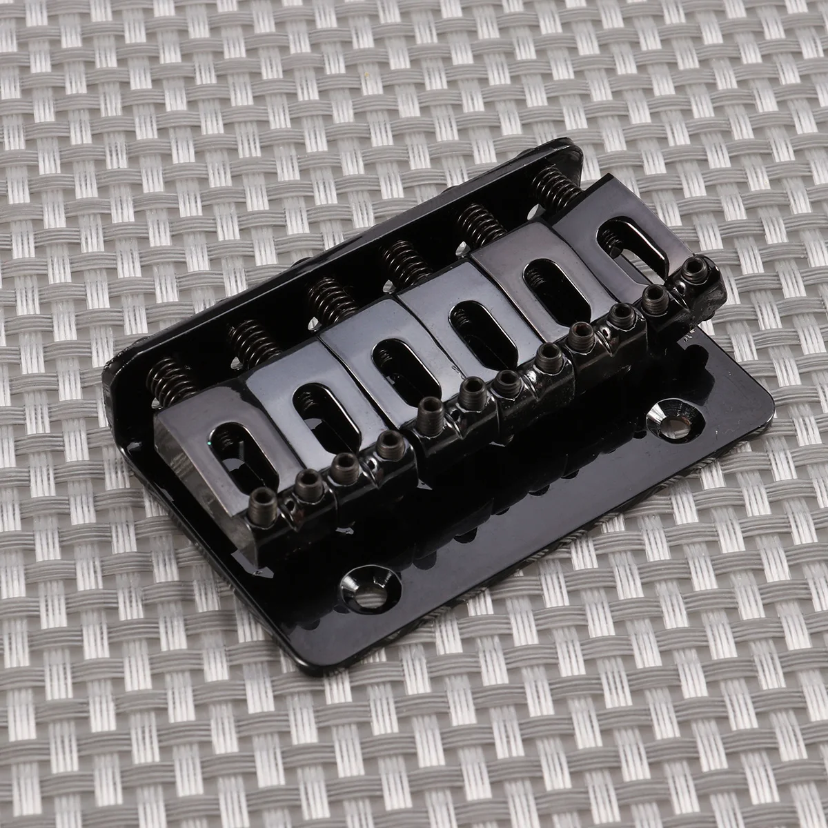 

Fixed Bridge Black 72.8X40Mm 10.5Mm String Space For 6 String Electric Guitar Plated Iron Hard Tail Adjustable Saddles