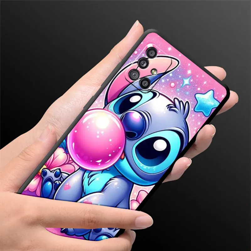 Case For Samsung Galaxy A50 A70 A30 A20e A40 A03 A03s A04 A10 A02s Note 20 Ultra 10 Plus 9 8 Phone Cover Cartoon Cute Stitch