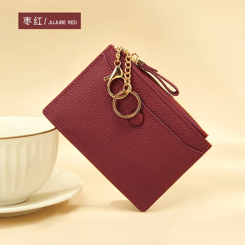 Korean version of the new simple j large capacity leather wallet card bag small wallet