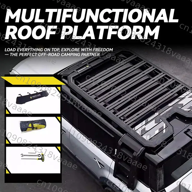 High Quality Off-Road Side Box Roof Platform Aluminum Lage Roof  Rack Car Side Ladder For Chery ICAR 03 Accessories