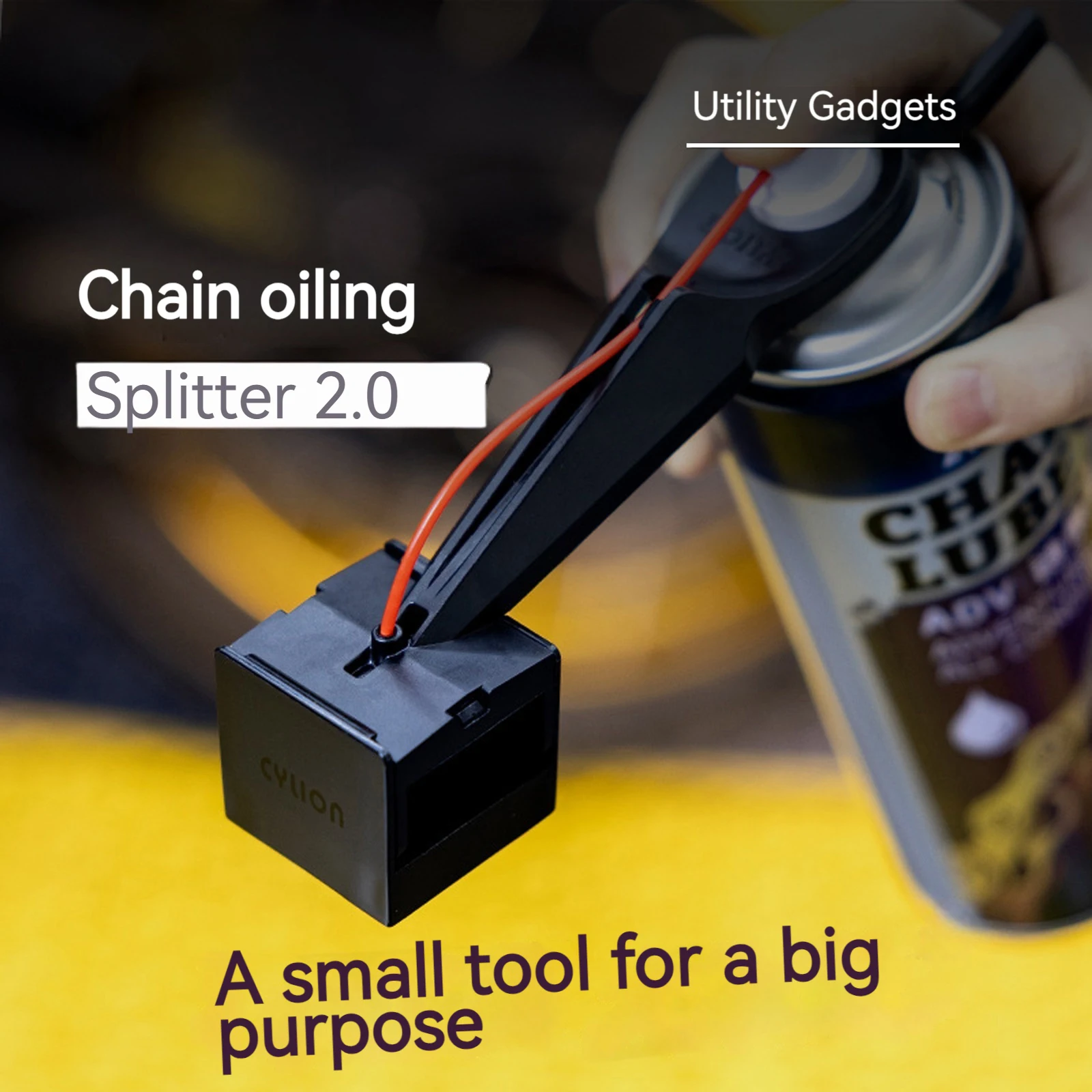 Motorcycle Chain Oiler Spray Gear Mess-Free Chain Wax Chain Cleaner Attachment for Motorcycle Maintenance Tool