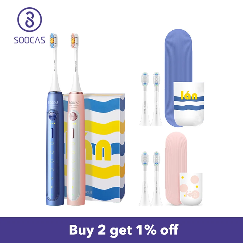 Soocas X5 IPX7 Waterproof Electric Toothbrush Whitening Ultrasonic Automatic Wireless Charging Tooth Brush Oral Clearing