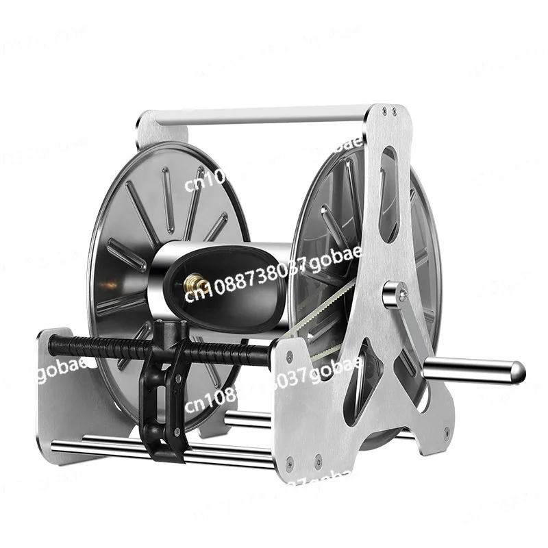 

Wall-mounted stainless steel pipe reel household car wash watering water pipe storage rack