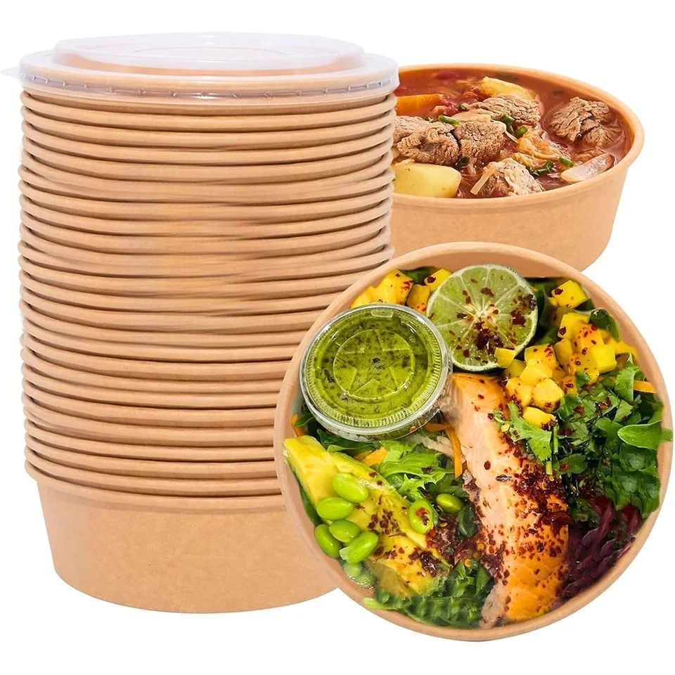 Meal Prep Noodles - 10/20 szt. Jednorazowe miski z papieru