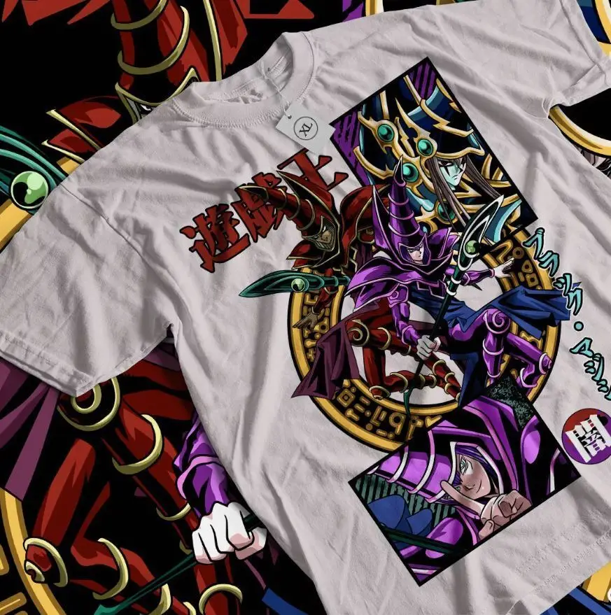 

Yugi Muto Shirt Dark Magician Anime T-Shirt YuGiOh Tshirt Yu Gi Oh Yami Atem Tee