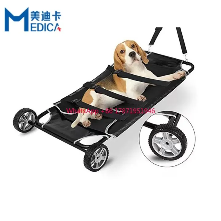 Hot sale Manufacturer Veterinary medical equipment veterinary stretcher trolley for pet rescue with wheels