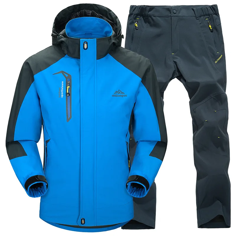 

New Jackets Men Outdoor Tracksuit Single Layer Breathable Waterproof Windbreaker Coat Fishing Camping Hiking Hunting Clothes Set