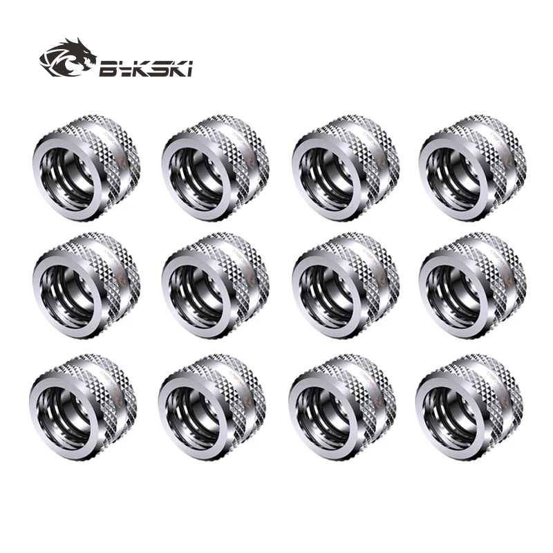 Bykski 12/16pcs Hard Tube Fitting OD12mm OD14mm OD16mm Hand Compression Brass G1/4'' Joint Use for PMMA PETG Acrylic Rigid Pipe