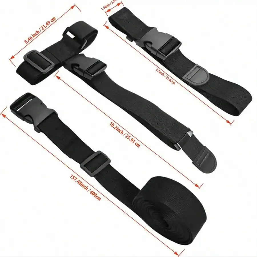 400cm/157.48인치 헤비 듀티 수하물 스트랩 조절 가능한 버클 수하물 스트랩 여행 액세서리 수하물 액세서리